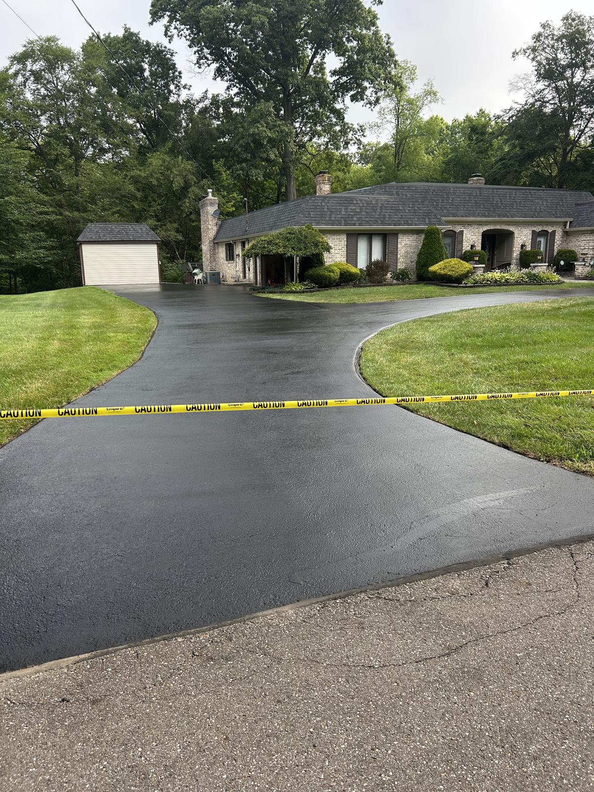 Completed residential sealcoating job